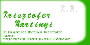 krisztofer martinyi business card